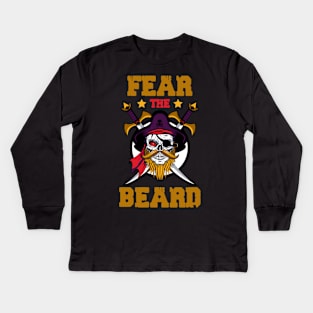 fear the beard Kids Long Sleeve T-Shirt